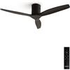 CREATE / WINDCALM NATURAL WOOD M/Ventilatore da soffitto nero e telecomando / 40W, Temporizzatore, Ø132 cm, 6 velocità, silenzioso, funzione estate-inverno