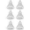 Fafeicy 220V 6Pcs MR11 LED Lampadina Base in Ceramica 4W GU4 Dual Pin Lampadina Dimmerabile per Passerella Giardino Paesaggio Aree Luce bianca