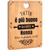 Apjielop Regalo Nonna, Regalo Nonna Compleanno, Idee Regali Nonna 2026, Regali da Cucina per la Nonna, Regalo Nonna Natale, Tagliere in Bambù.