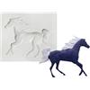 WE-HYTRE Stampo in silicone 3D a forma di cavallo, per uso alimentare, antiaderente, facile da usare, perfetto per pasta di zucchero, fondente, pasta di gomma, marzapane, cucina fai da te