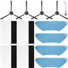 Fixbetter Set di accessori di ricambio per Lefant M1 robot aspirapolvere, 4 filtri, 4 tamponi, 4 spazzole laterali, 1 spazzola per la pulizia