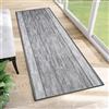 TAPISO Agadir Tappeto Passatoia Runner Antiscivolo Pelo Corto Al Metro Design Moderno Motivo Astratto Sfumato Grigio Corridoio Cucina Ingresso Entrata Ufficio 67 x 130 cm