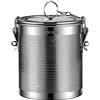 SAMTN Colino forato in acciaio inox con coperchio e gancio a catena, colino a rete da cucina, pentola a rete da cucina, colino per alimenti, per uso domestico e ristorante
