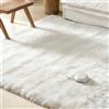 YNNHUDEEP Tappeto a pelo lungo, lavabile, antiscivolo, morbido, per soggiorno, camera da letto, cameretta dei bambini (bianco, 80 x 160 cm)