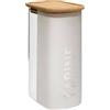 5 five simply smart 5Five - Contenitore per alimenti trasparente in bambù e vetro borosilicato GLASSY - 1,6 l - 13x9x21,5 cm - Contenitore per alimenti, accessorio da cucina
