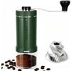 CEVING Primo al mondo macinacaffè manuale con grande capacità da 60g, macinino portatile con 40 impostazioni regolabili, mole coniche in acciaio inox per campeggio, viaggio, regalo, ecc. (Verde foresta)