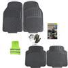 MOTO SPORT MONDO TAPPETINI PER AUTO COMPATIBILE CON FIAT PANDA SET DI 4 TAPPETI IN PVC 2 ANTERIORI 73x43cm E 2 POSTERIORI 45x43cm FONDO ANTISCIVOLO SAGOMABILI TAPPETINO CON PRETAGLI UNIVERSALE