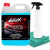 FULLCARX Plastic Recover 5L Rinnova Plastiche Auto, Ravviva Lucida, Azione Istantanea, Finitura Satinata, Nero Gomme Plastica Rinnovatore, Pulizia Pulitore Lava Prodotto Professionale Detailing