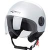 A-Pro Casco Jet Demi Urban Moto Omologato ECE 22-06 Avio Sferica SonicMoto Argento XL