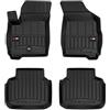 IMJ-Global Tappetini Auto Gomma ProLine 3D su Misura Compatibili con Fiat Freemont 2011-2015 1° e 2° fila, fissaggio non compatibile con versione Black Code, un bottone sul lato del guidatore