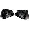 Artudatech Griglia paraurti Anteriore Black Fog Light Grille Cover Adatto per Audi A3 S-Line 2021-2023 (No Logo)
