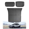 LANGBEAN [3 Pezzi] LANGBEAN Tappetini per Bagagliaio per Tesla Model Y Juniper 2025 2026 (5 Posti), Model Y Tappetino Baule Originale TPE Tappeti Bagagliaio Anteriore e Posteriore, Accessori Impermeabili