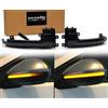 Esselle Parts Coppia Frecce LED Dinamiche per Specchietti per Audi A3 8P Dal 06/2009 In Poi, A4 B8 dal 06/2009 in poi, A5 8T dal 06/2009 in poi, Indicatori Laterali Sequenziali CANBUS Plug & Play | Nero Fumé