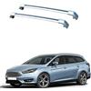 MhaRt Barre Portatutto Portapacchi per Ford Focus, 5dr Estate 2011 2012 2013-2018, Barre da Tetto Lega di Alluminio,silver