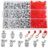 Seconero 360 Pezzi Set di Ingrassatori, Grasso Raccordo Assortimento, Ingrassatori Testine M6 M8 M10 in Dritto e Angolato 45° 90° con Tappi, Scatola Portaoggett, Raccordo per Ingrassatori in Metallo