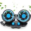 SKJJM Ventilatore Auto a Doppia Testa 12V, 360° Ruotabile Ventilatore Silenzioso Potente, 2 Velocità con Presa Accendisigari, Potente e Silenzioso, per SUV RV ATV Camion Campe