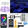 Sunshine smile Illuminazione interna a LED per auto, 6 m/6 in 1 RGB, illuminazione interna per auto, 12 V, illuminazione LED per auto, app e controllo remoto, illuminazione interna controllabile