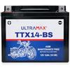 ULTRA MAX ULTRAMAX TTX14-BS (REPLACES YUASA YTX14-BS) Motorcycle Gel battery