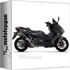 MOTOTOPGUN arrow scarico completo + collettore omologato open indy-race titanio nero fondello carby compatibile con yamaha tmax t-max 560 2022 2023 2024 mototopgun