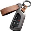 Rondrive Custodia per chiave auto, compatibile con Seat Leon ST FR 4 2024 2023, VW Caddy California Passat B9 Crafter 2025, accessori in metallo e pelle, custodia per chiave, cover per chiave