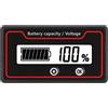Jectse Misuratore di Batteria, 12V 24V 36V 48V 72V 84V Misuratore di Tensione della Capacità della Batteria con Allarme Luminoso, Indicatore di Monitoraggio della Batteria CC Professionale per(bianco)