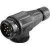 AGRISHOP Spina Rimorchio 13 Poli Maschio, 12V Spina 13 Poli Gancio Traino,Spina a 13poli Per Rimorchio Portabiciclette