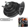 Rakiuty Corno Moto,12V Clacson Moto,12V Clacson Di Lumaca Universale,Corno di Lumaca Elettrico per Auto Moto,Clacson Ad Aria Compressa Impermeabile,12v Double Horn Raging Sound Raging Sound (Nero)