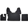 Unbekannt Tappetini per DAF XF 105 Camion Cambio Automatico Trapuntato Ricamo Tappeti Copricofano Decorazione Eco Pelle in Nero
