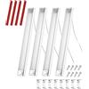 FAOKZE 4 pezzi 120 LED illuminazione interna auto luce bianca luce interna 6 W 12 V 6000 K LED illuminazione interna con interruttore, luce interna per auto, camper, furgoni, autobus, caravan, barca,