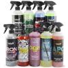 FULLCARX Kit Pulizia Auto Esterno Interno Detailing, Pulitore Cerchi, Tappezzeria Sedili, Rinnova Plastiche Cruscotto, Shampoo Snow Foam PH Neutro e Alcalino Rosa, Cera Carnauba, APC Detergente Vetri