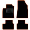 QUEMAR Tappetini Auto compatibili con Renault Clio V anche Hybrid dal 2019/ Kit Tappeti Moquette e Gomma su Misura (Set 2 Anter.+ 2 Poster.)/ Ricami e Colori Personalizzati (0 Ricami, Bordo Arancio)
