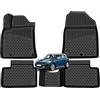 W-Parts 4 TAPPETI - TAPPETINI IN GOMMA A VASCA 3D TPE PER MINI COUNTRYMAN dal 2016->