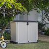 Dmora Armadio da Esterno Briantino 71.5x132x113.5h cm Beige Portattrezzi Impermeabile Apertura Battente, Mobile da Giardino 2 Ante