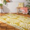 furn. Tocorico Tappeto - Interno/Esterno Reversibile Tessuto Jacquard Durevole Resistente Alle Intemperie Facile Da Pulire Tropicale Tappeto (Senape - 120x180cm)