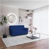 Italian Bed Linen COPRIDIVANO BIELASTICO PIU BELLO Blu Elettrico 2 Posti