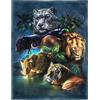 HommomH Coperta in morbido pile per divano letto, 152,4 x 203,2 cm, tigre, leopardo, leone