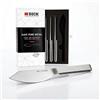 F. Dick Pure Metal Ajax 81584000 4-Piece Steak Knife Set, Wide Blade, Curved Blade, Alloy Steel and Steak Cutlery, Grey
