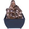 pajoma® Teiera Buddha Fontana da interno H 17,5 cm - rilassante spruzzi d'acqua in design asiatico | accessorio per la casa Feng Shui in resina - ideale per meditazione e relax