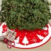 FFTANXS Copri Albero di Natale Rosso, Tappeto Albero di Natale Rotonda, 120cm Gonna Albero di Natale, Decorativo Doni Regali