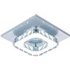 DAXGD Plafoniera LED in Cristallo, Lampadario Cristallo 12W, Plafoniera Moderna Quadrato, Lampada da Soffitto per Corridoio Camera da letto, Diametro 20cm, 6500K Luce Bianca Fredda