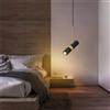 CRABOT Lampada da Parete Moderna a LED, Design Semplice, Orientabile, per Camera da Letto, Colore Nero e Oro (Bianco)