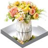 PopularLdo 12 Specchi quadrati per decorazioni da tavolo, specchi acrilici senza vetro, piatto candela, specchio quadrato da parete, piastrelle a specchio per decorazioni da tavolo, decorazioni per matrimoni e