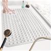 Mofonky Tappetino da doccia antiscivolo, 90 x 60 cm, extra large, per box doccia interno, morbido TPE lungo, anti-muffa, opaco, con forti ventose