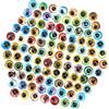 PH PandaHall 200pz Animale Occhio Cabochon in Vetro 50 Colori Occhi di Drago, 6mm Cabochon in Vetro Gatto Gufo Uccello Occhi di Pupilla Gemme Rotonde per Foto Vassoi Pendenti Halloween