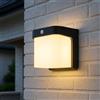 CGC Lighting Lampada da parete esterna LED 4000k bianco naturale Illuminazione LED integrata impermeabile (quadrato nero PIR)