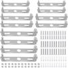 QKNOSM 12 supporti per lampada da soffitto, da soffitto, da soffitto, con viti, accessori per il montaggio a sospensione (90 + 100 + 105 mm)