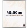 Dutch Frame Factory - Cornice 40x50 cm - Argento Lucente - Cornice per foto in Plastica con vetro plastico Antiriflesso - Cornice portafoto 40x50 cm - Easy