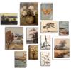 Dazzlewall Stampe da Parete Rustiche Vintage, Quadri Fiore Albero Farfalla, Poster Decorazione Murale Stile Francese per Agriturismo Camera da letto Soggiorno Senza Cornice Set di 12