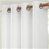 Softalker - Grande Tenda 300x240 cm in Lino Bianco, Tende Voile Semi-Trasparenti per Soggiorno Moderno, Occhielli per Decorazione Finestra, Ideale per Camera dei Bambini, Cucina, Balcone, Cameretta