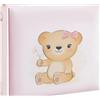 Instant Project Album Fotografico Mascagni da 100 Foto 13x19, 13x18 Bambino Bambina | Portafoto Bimbo Bimba a Tasche Vari Animali con Memo Incluse (Rosa, Orsetta)